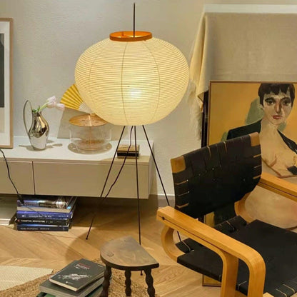 Lampadaire en papier de riz élégant – Éclairage sleek et stylé pour votre salon et votre chambre à coucher