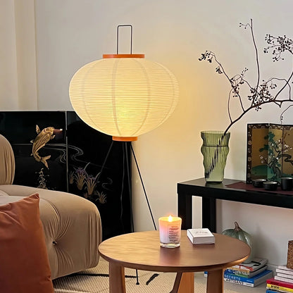 Lampadaire en papier de riz élégant – Éclairage sleek et stylé pour votre salon et votre chambre à coucher