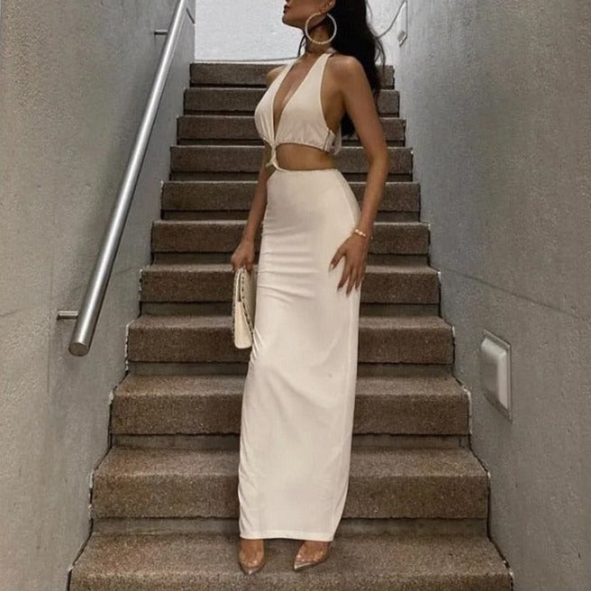 Robe Enveloppante Élégante en Polyester avec Détails en Rhinestones – Mode Artisanale