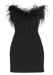 Women's Elegant Mini Dress Black Onyx, Fitted Silhouette for Evenings and Special Occasions