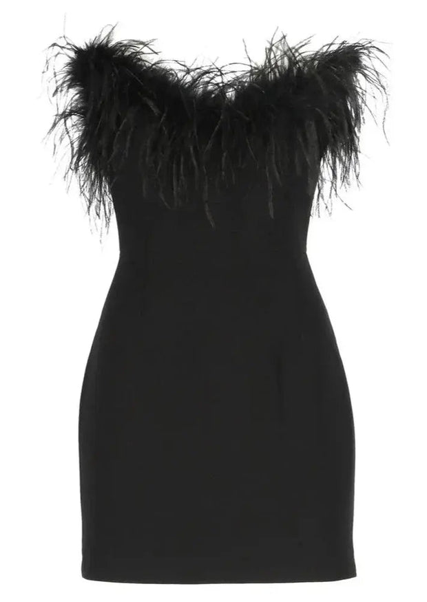 Women's Elegant Mini Dress Black Onyx, Fitted Silhouette for Evenings and Special Occasions
