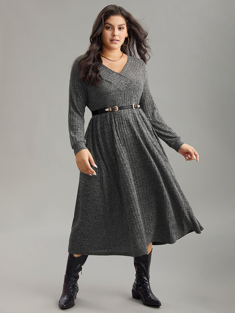 Robe Formelle Femme Noire en Polyester à Manches Longues – Taille M