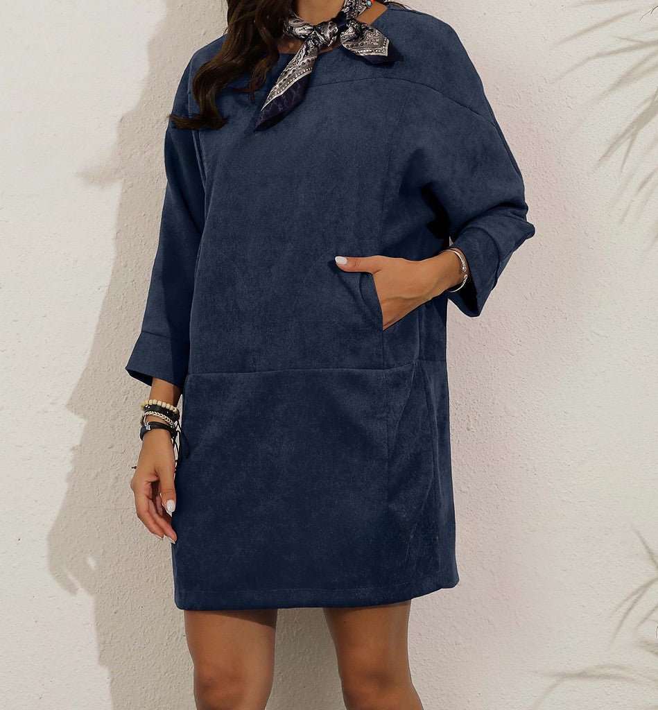 Robe Kamilla en Velours Côtelé – Élégante et Décontractée avec une Touche Vintage