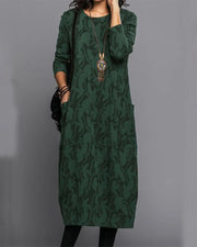 Elegant and Comfortable Long Dress for Women in High-Quality Materials – Chic Vintage Style