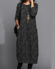 Elegant and Comfortable Long Dress for Women in High-Quality Materials – Chic Vintage Style