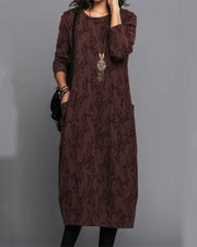 Elegant and Comfortable Long Dress for Women in High-Quality Materials – Chic Vintage Style