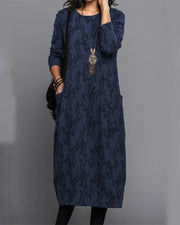Elegant and Comfortable Long Dress for Women in High-Quality Materials – Chic Vintage Style