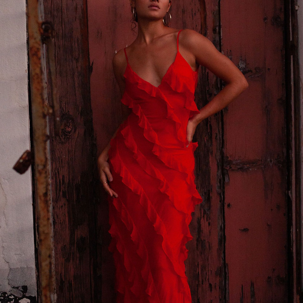 Elegant Backless Maxi Dress with Embellishments – 100% Polyester, Ideal for All Occasions