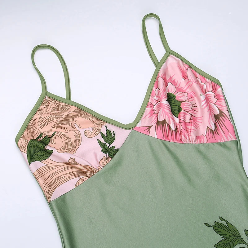 Robe Maxi Imprimée Fleurie pour Femmes - Robe d'Été Légère en Polyester, Confortable et Élégante