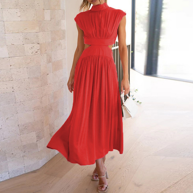 Elegant Long Maxi Dress with Embellishments – 100% Polyester, Perfect for All Occasions