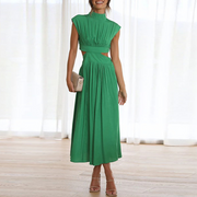 Elegant Long Maxi Dress with Embellishments – 100% Polyester, Perfect for All Occasions