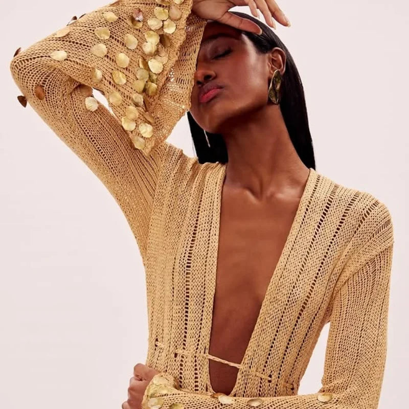 Robe Maxi Pailletée Éblouissante pour Femmes - Élégante et Confortable avec Légère Élasthanne