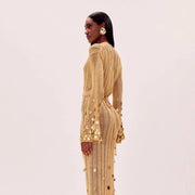 Dazzling Sequin Maxi Dress for Women - Elegant and Comfortable with Light Elastane
