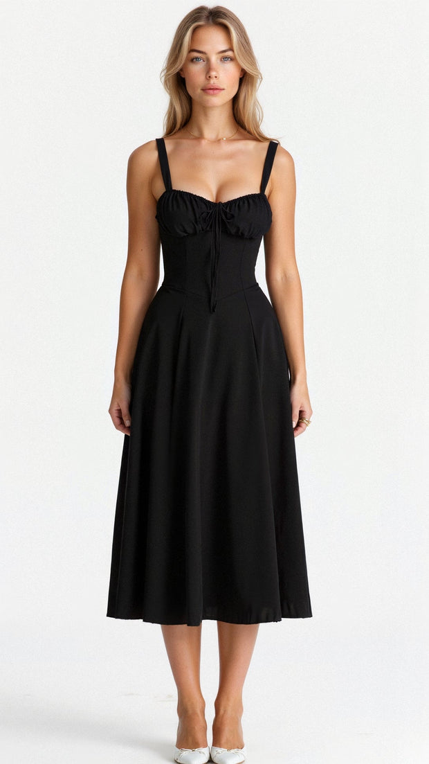 Chic Women's Midi Dress with Corset - Elegant and Comfortable for All Occasions