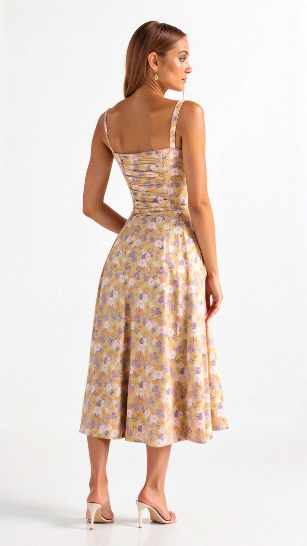 Chic Women's Midi Dress with Corset - Elegant and Comfortable for All Occasions