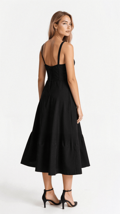Robe Midi Femme Chic avec Corset - Élégante et Confortable pour Toutes les Occasions