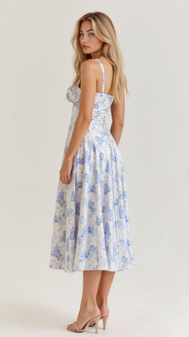 Chic Women's Midi Dress with Corset - Elegant and Comfortable for All Occasions