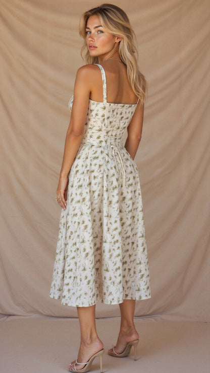 Robe Midi Femme Chic avec Corset - Élégante et Confortable pour Toutes les Occasions