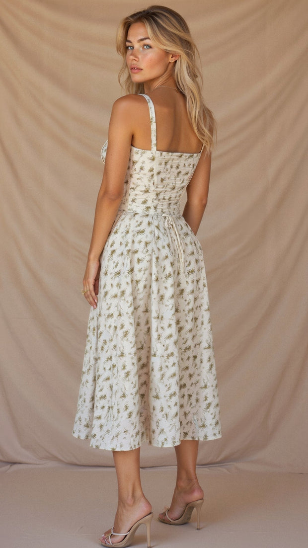 Chic Women's Midi Dress with Corset - Elegant and Comfortable for All Occasions