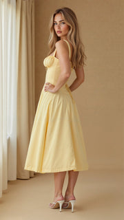 Chic Women's Midi Dress with Corset - Elegant and Comfortable for All Occasions