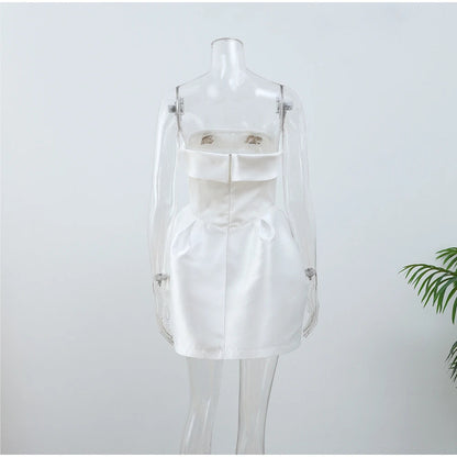 Robe Sans Bretelles Élégante en Polyester – Idéale pour Toutes les Occasions