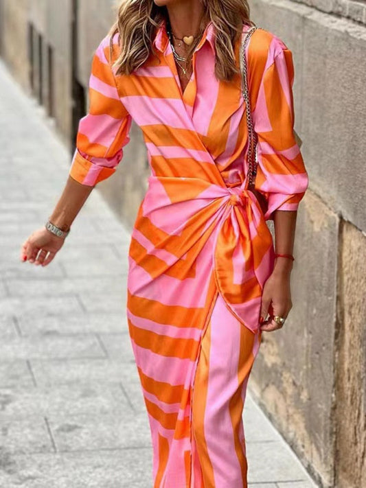 Robe TANYA en Polyester Doux avec Couleurs Vives – Élégance Contemporaine pour l'Été