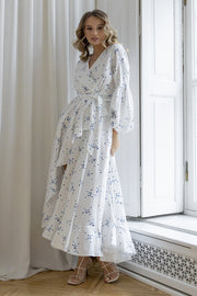 Robe Vintage en Chiffon pour Femmes – Manches Longues, Style Boho, Idéale pour Toutes Occasions