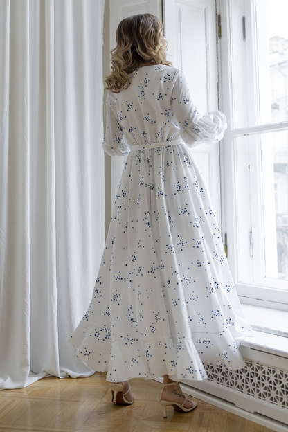 Robe Vintage en Chiffon pour Femmes – Manches Longues, Style Boho, Idéale pour Toutes Occasions