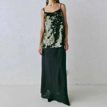 Robe à Paillettes Anna Élégante pour Femmes – Polyester avec Légère Élasthicité, Disponible en Plusieurs Tailles