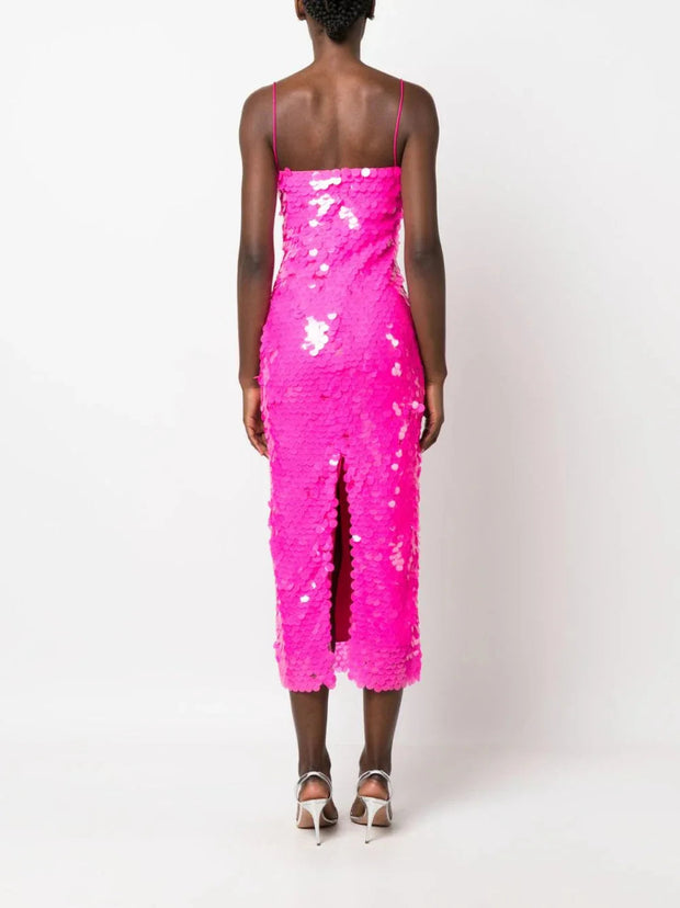 Elegant Sequin Dress for Women - Polyester and Acetate with Medium Stretch