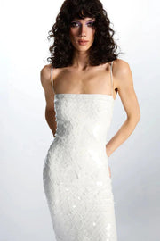 Elegant Sequin Dress for Women - Polyester and Acetate with Medium Stretch