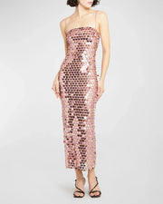 Elegant Sequin Dress for Women - Polyester and Acetate with Medium Stretch
