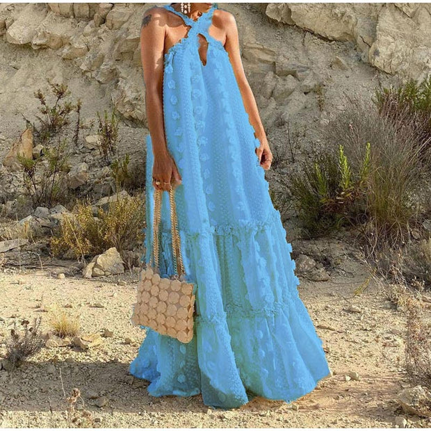 Women's Lightweight Summer Dress in Polyester, Chic and Comfortable, Long, Ideal for All Occasions