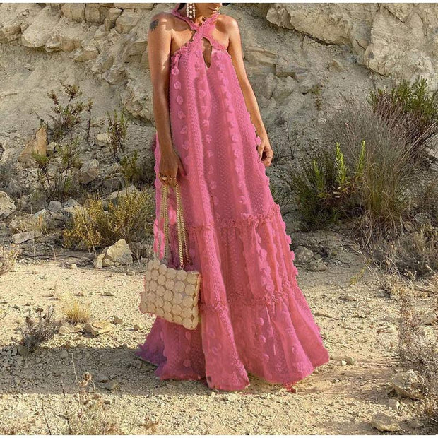 Women's Lightweight Summer Dress in Polyester, Chic and Comfortable, Long, Ideal for All Occasions