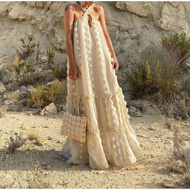Women's Lightweight Summer Dress in Polyester, Chic and Comfortable, Long, Ideal for All Occasions