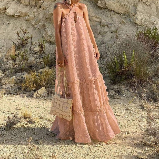 Women's Lightweight Summer Dress in Polyester, Chic and Comfortable, Long, Ideal for All Occasions