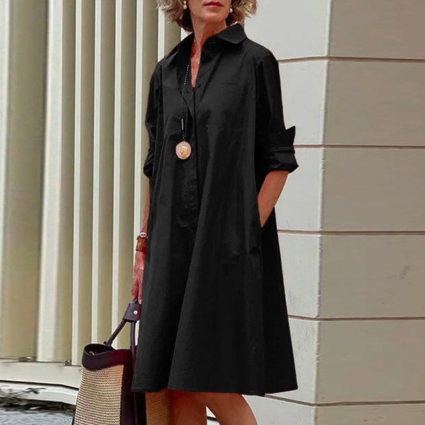 Solid Lightweight Polyester Women's Summer Dress - Long and Chic Summer Dress for All Occasions