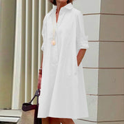 Solid Lightweight Polyester Women's Summer Dress - Long and Chic Summer Dress for All Occasions