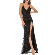 Sequin Cocktail Dress with Irregular Hem – Elegant Evening Dress Available in S, M, L, XL