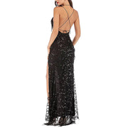 Sequin Cocktail Dress with Irregular Hem – Elegant Evening Dress Available in S, M, L, XL