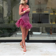 Elegant Sequin Halter Evening Dress – Women's Long Dress in Polyester Blend with Elastic, Comfort and Style