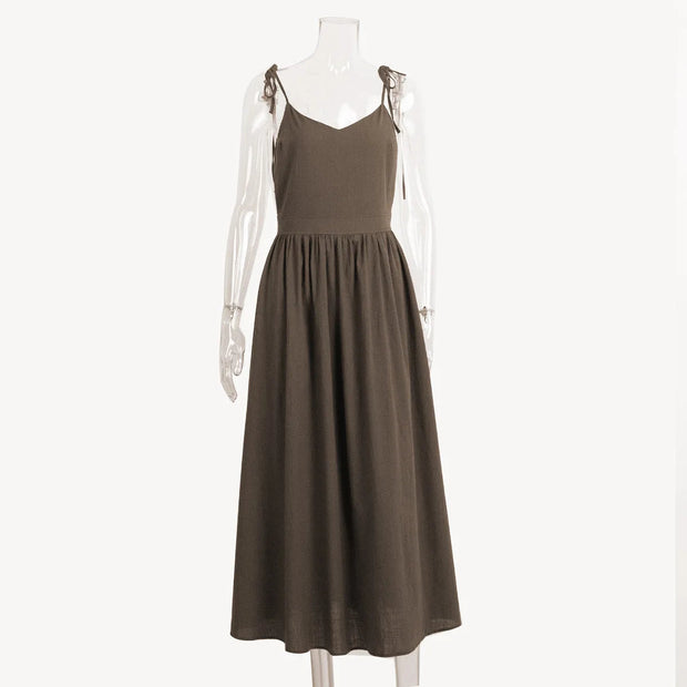 Backless Cotton Dress – Elegant and Comfortable for All Occasions