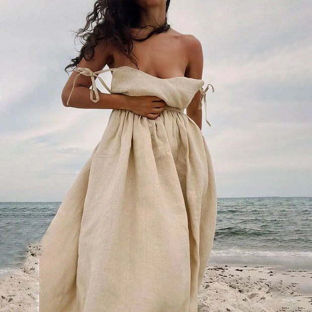 Backless Cotton Dress – Elegant and Comfortable for All Occasions