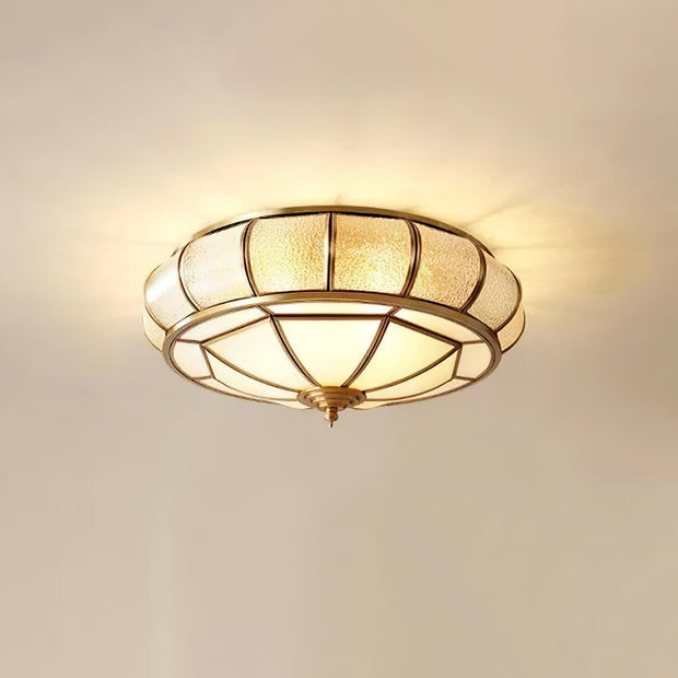 Round and elegant textured glass LED ceiling light – Perfectly modern for your bedroom and living room