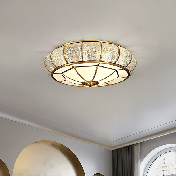 Round and elegant textured glass LED ceiling light – Perfectly modern for your bedroom and living room