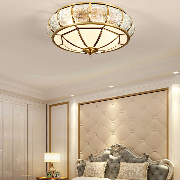 Round and elegant textured glass LED ceiling light – Perfectly modern for your bedroom and living room