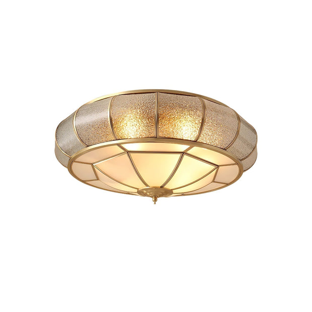 Round and elegant textured glass LED ceiling light – Perfectly modern for your bedroom and living room
