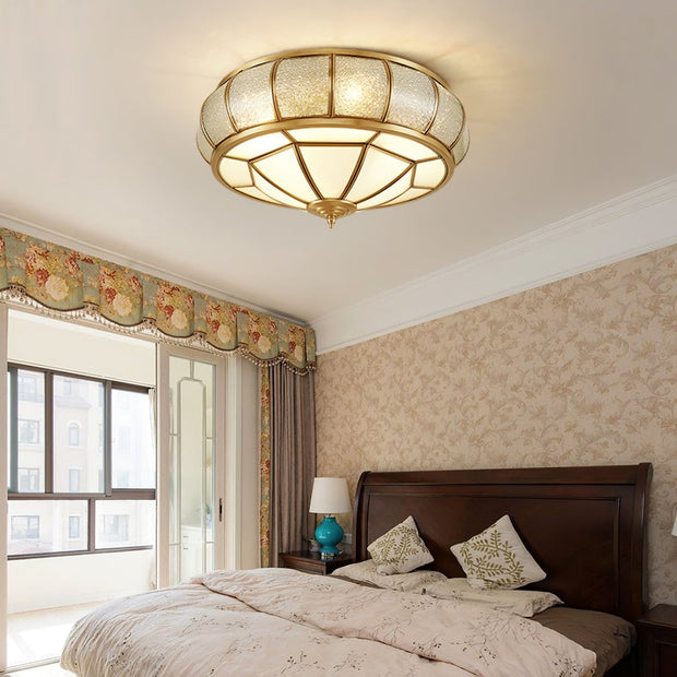 Round and elegant textured glass LED ceiling light – Perfectly modern for your bedroom and living room