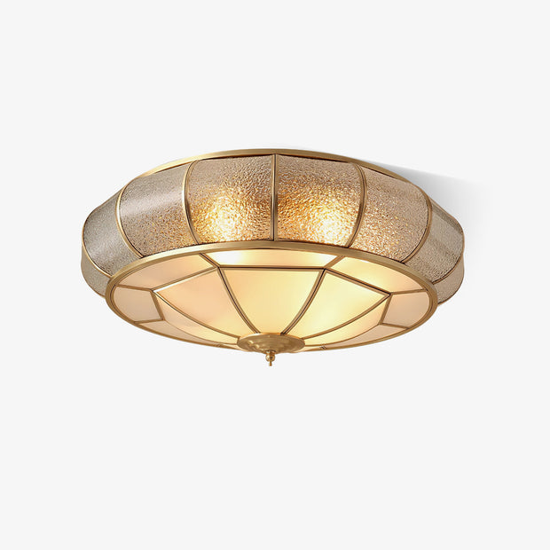 Round and elegant textured glass LED ceiling light – Perfectly modern for your bedroom and living room