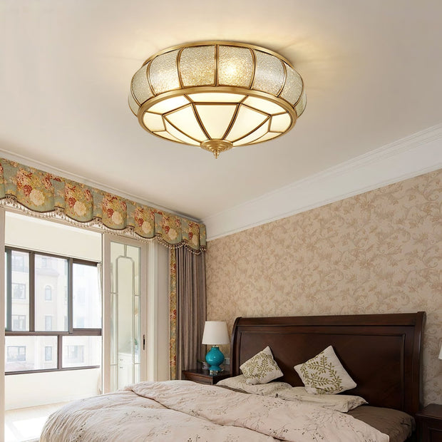 Round and elegant textured glass LED ceiling light – Perfectly modern for your bedroom and living room